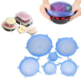 6 pack Smile Silicone Fresh-keeping Lids Plastic Wrap Bowl Cover Fresh Cover Stretch Cover Elastic Seal Cover