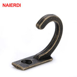 NAIERDI 10PCS Antique Hooks Small Wall Hanger Buckle Horn Lock Clasp Hook Hasp Latch For Wooden Jewelry Box Furniture Hardware