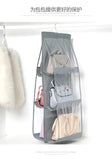 6 Pocket Foldable Hanging Bag 3 Layers Folding Shelf Bag Purse Handbag Organizer Door Sundry Pocket Hanger Storage Closet Hanger