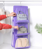 6 Pocket Foldable Hanging Bag 3 Layers Folding Shelf Bag Purse Handbag Organizer Door Sundry Pocket Hanger Storage Closet Hanger