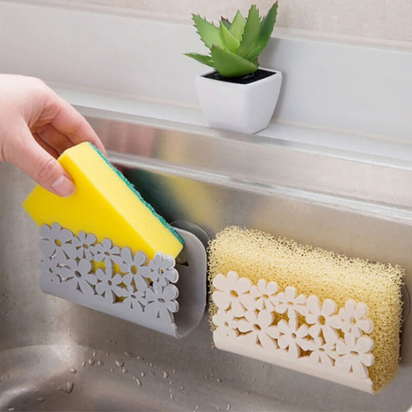 Kitchen Bathroom Drying Rack Toilet Sink Suction Sponges Holder Rack Suction Cup Dish Cloths Holder Scrubbers Soap Storage