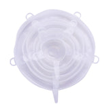 6 pack Smile Silicone Fresh-keeping Lids Plastic Wrap Bowl Cover Fresh Cover Stretch Cover Elastic Seal Cover