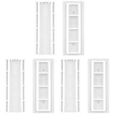 6Pcs Wall-mounted Cable Patch Panel Storage Holders Traceless Punch Free Patch Board Racks Hanging Socket Organizer Container